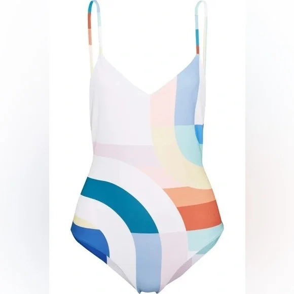 Mara Hoffman Meridian Classic One-Piece Colorblock Swimsuit XS - Picture 5 of 6